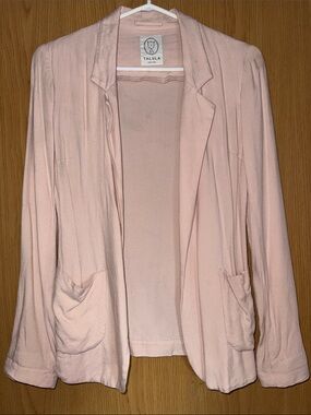 Talula Pale Pink Open-Front Blazer